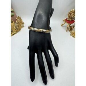 Vintage Twist Bracelet, Sergio Lub Copper And Silver Cuff Bracelet 6.3/4"